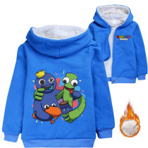 Rainbow Friends Bleu Sweats à Capuche Zippé Chaud Veste à Capuche Enfant