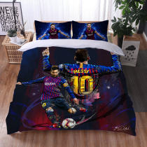 Lionel Messi Fans Housse de Couette Enfant Parure de Lit avec Taie d'oreiller