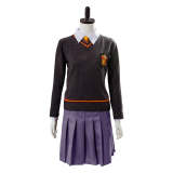 Harry Potter Hermione Uniforme Tenue Baguette Magique écharpe Déguisement Enfant Halloween Cadeau