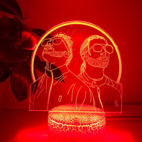 PNL 3D Lampe LED Illusion Veilleuse Décoration Maison 7 Couleurs Chambre  Cadeau