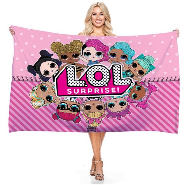 LOL Surprise Serviettes de Bain Serviette de Douche Drap de Bain Serviette de Plage