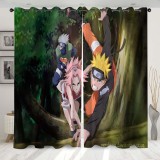 Naruto Rideau Occultant 2 Pièces Rideaux de Fenêtre Décoration Maison Cadeau Enfant