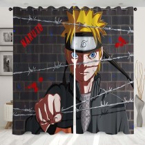 Naruto Rideau Occultant 2 Pièces Rideaux de Fenêtre Décoration Maison Cadeau Enfant