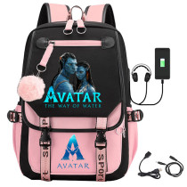 Avatar 2 Sac à Dos avec USB Charging Port Sac école Grande Capacité