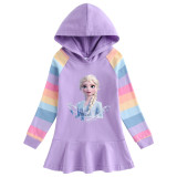 Reine des Neiges Sweats à Capuche Filles Enfant Robe à Capuche Cadeau