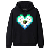 Minecraft Sweat à Capuche Blanc Pull à Capuche Loisir Sweatshirt à Capuche