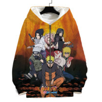 Naruto Sweats à Capuche Zippé Veste à Capuche Sweat Zippé