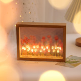 LED Veilleuse Cadre Photo Lumineuse LED Tulipe DIY Cadeau Anniversaire Maman