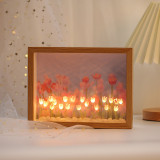 LED Veilleuse Cadre Photo Lumineuse LED Tulipe DIY Cadeau Anniversaire Maman