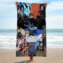 Naruto Uchiha Sasuke Serviette de Douche Serviettes de Bain