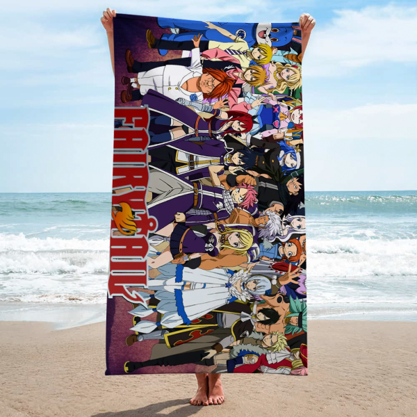 Fairy Tail Serviette de Douche Serviette de Plage Serviette de Bain