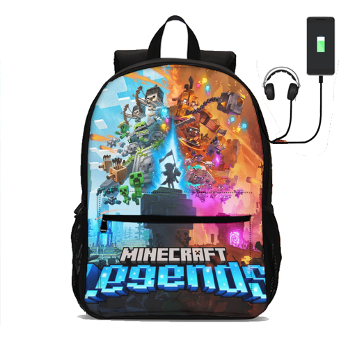 Minecraft Sac à Dos Sac école Sac Scolaire 47cm Cadeau Enfant