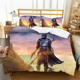 Mandalorian Parure de Lit Housse de Couette Linge de Lit avec 2 Taie d'oreiller