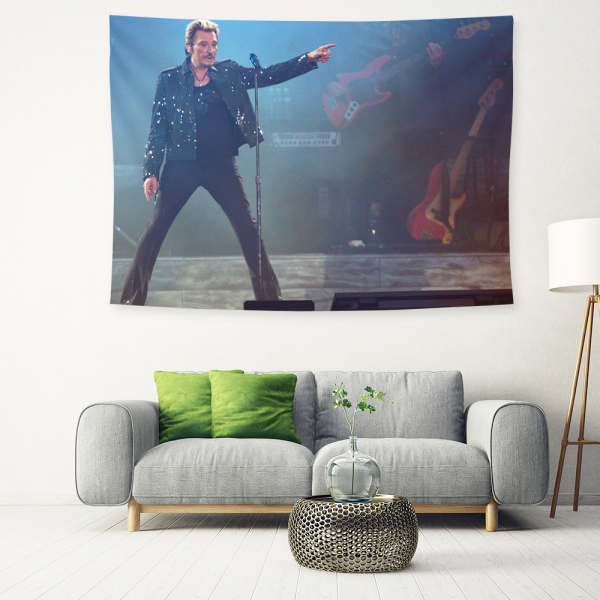 Johnny Hallyday Tenture Murale Tapisserie Murale Décoration Murale