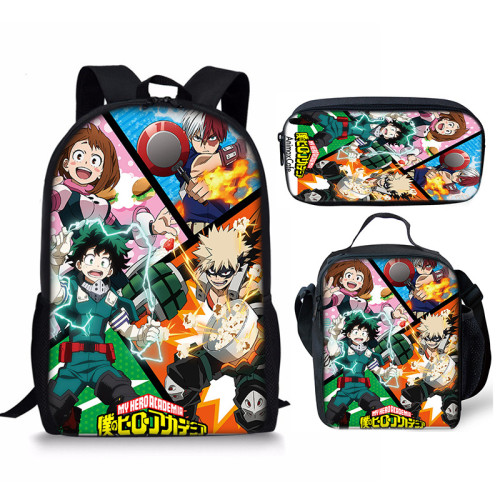 My Hero Academia Sac à Dos avec Trousse à Crayons Sac de Repas