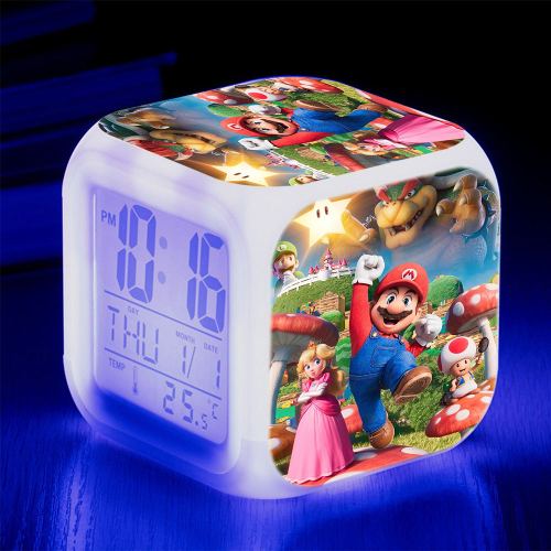 Super Mario Bros le film Réveil LED Radio Réveil Cadeaux Anniversaire  Enfants