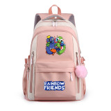 Rainbow Friends Sac école Sac à Dos avec Pendentif Sac épaule