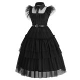 Mercredi Addams Noir Robe Déguisement Robe Enfant Filles Cadeau