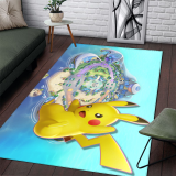 Pikachu Tapis de Sol Tapis d'Entree de Porte Tapis Salon Chambre à Coucher