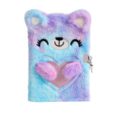 Journal Petit Ours avec Serrure et Clés Carnet de Notes Journal Secret en Peluche Carnet