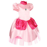 Super Mario Bros le Film Princesse Peach Rose Robe Costume Filles Deguisement Cadeau