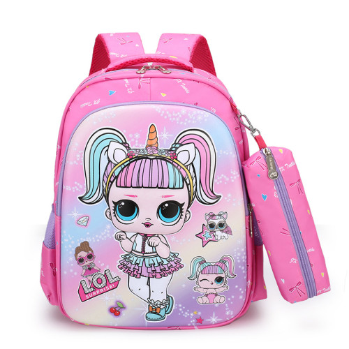 LOL Surprise Doll Sac à Dos Sac école avec Trousse Scolaire Maternelle Filles