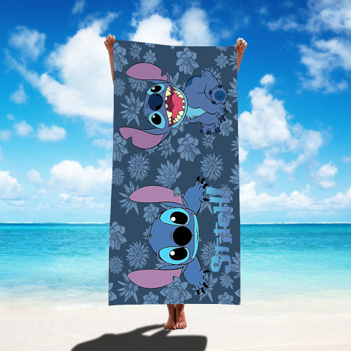 Stitch Serviette de Plage Serviettes de Bain Drapnde Douche