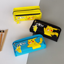 Pikachu Trousse à Crayons Trousse Scolaire Étuis à Crayons Deux Compartiments