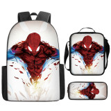 Spider Man Sac à Dos avec Trousse Scolaire Sac de Repas Cadeau Rentrée Scolaire