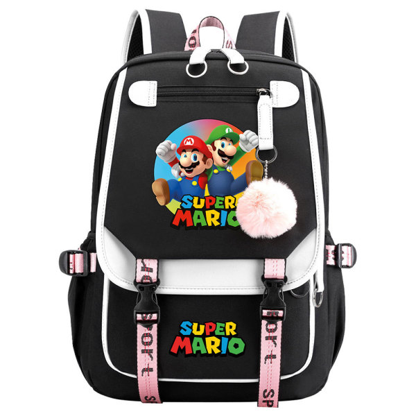 Super Mario Sac à Dos avec USB Charging Port Sac école Sac d'épaule