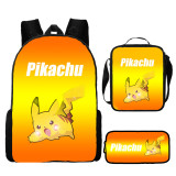 Pikachu Sac à Dos avec Trousse Scolaire Sac de Repas Cadeau Rentrée Scolaire