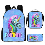 Fortnite Llama Sac à Dos avec Trousse Scolaire Sac de Repas Cadeau Rentrée Scolaire