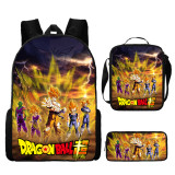 Dragon Ball Super Sac à Dos avec Trousse Scolaire Sac de Repas Cadeau Rentrée Scolaire