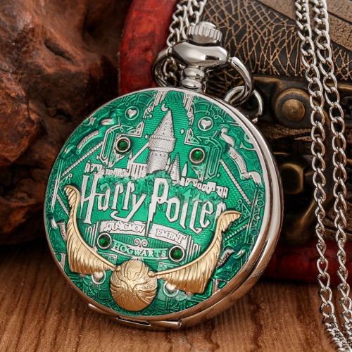 Harry Potter Hogwarts Montre de Poche Collier Rétro Pendentif Montre Cadeau Noel