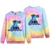 Stitch Rose Sweat-Shirt Col Rond Sweatshirt Sport Adulte Enfant