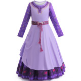 Wish Asha Robe pour Enfants Filles Pourpre Princesse Robe Anniversaire Cadeau