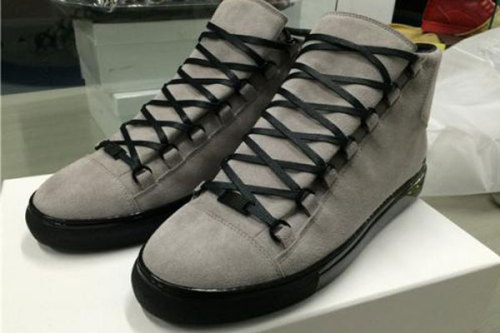 B Arena Gray Suede Men High Top Sneaker