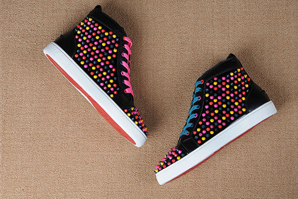 Super Max Perfect Christian Louboutin Colorful Louis Spikes Men(with receipt)