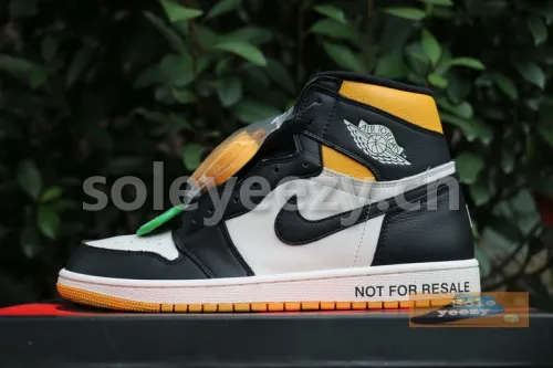 Authentic Air Jordan 1 NRG “No L’s” Black Yellow