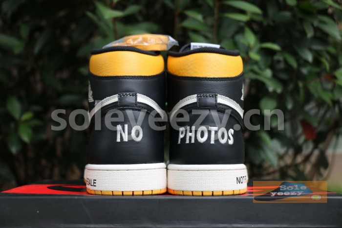 Authentic Air Jordan 1 NRG “No L’s” Black Yellow