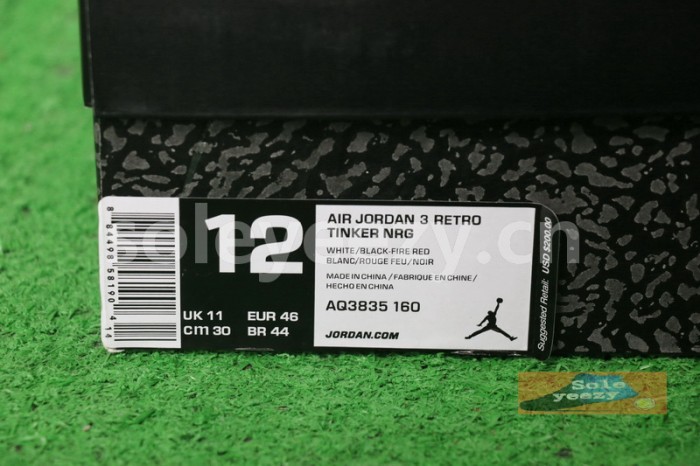 Authentic Air Jordan 3 Tinker