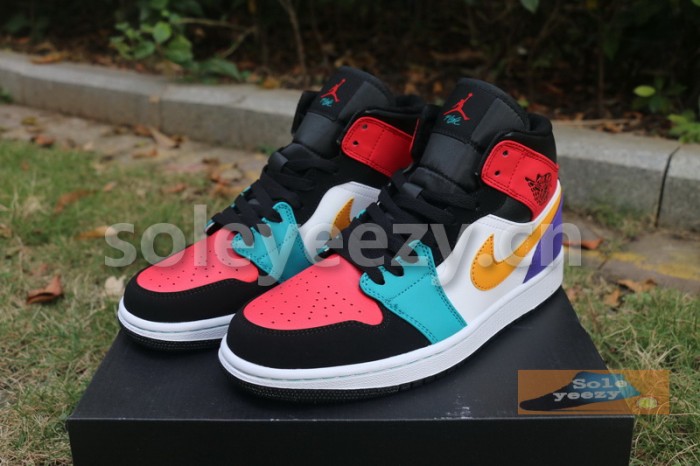 Authentic Air Jordan 1 Mid  Multicolor 