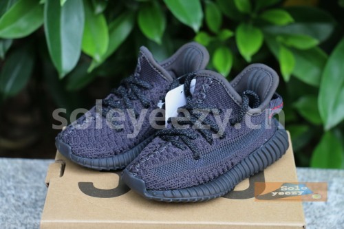 Authentic Yeezy Boost 350 V2 Static Black Kids Shoes