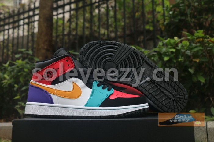 Authentic Air Jordan 1 Mid  Multicolor 