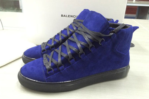 B Arena high-top Blue suede Sneaker