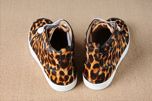 Super Max Perfect Christian Louboutin Rantus Men's Flat Leopard Fuzzy(with receipt)
