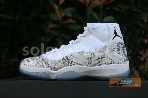 Authentic Air Jordan 11 PREM White Snakeskin