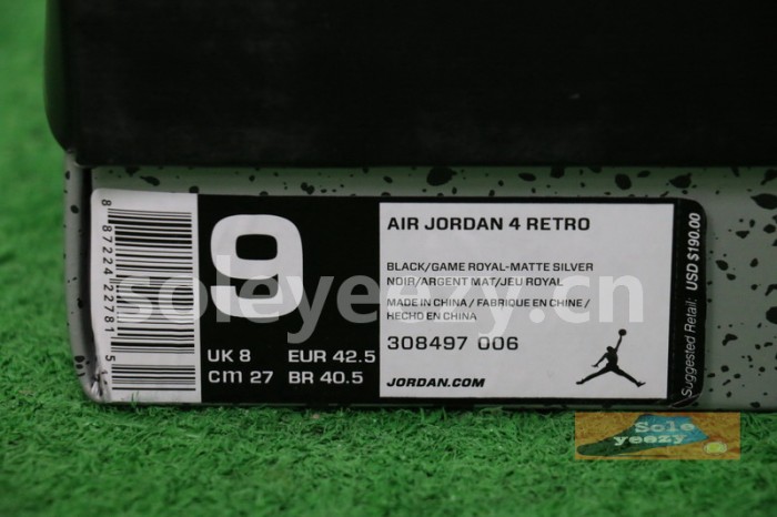 Authentic Air Jordan 4 “Royal”