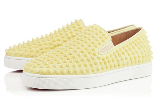 Super Max Perfect  Christian Louboutin Roller-Boat Men's Flat Yellow(with receipt)