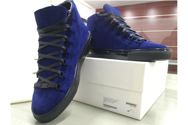 B Arena high-top Blue suede Sneaker